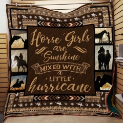 Horse Girls Are Sunshine Blanket Quilt