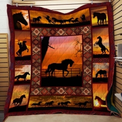 Dusk Horse 3D Blanket Quilt