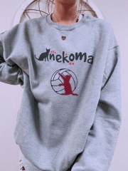 Cat Nekoma Print Sweatshirt