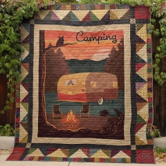 Camping Is For Lovers Blanket Quilt