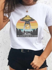 Dogecoin On We Are Going To The Moon T-Shirt