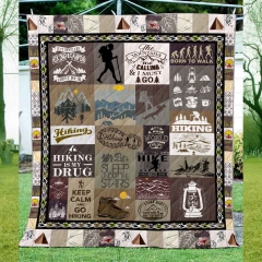 Hiking Mountains Are Calling Blanket Quilt