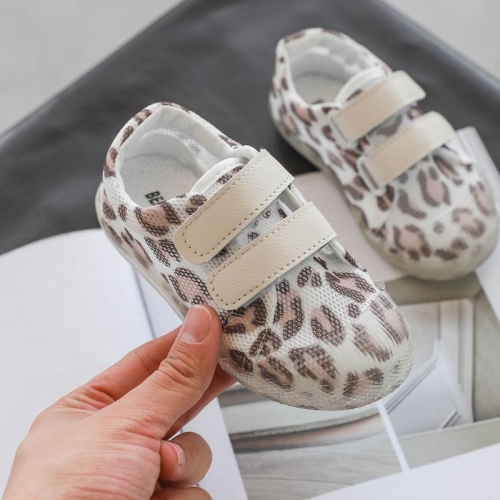 Baby Soft-Soled Mesh Leopard Toddler Shoes