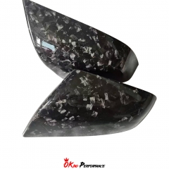 Forged Dry Carbon Fiber Mirror Caps (Replacement) For Tesla Model S 2016-2019
