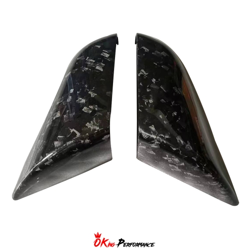 Forged Dry Carbon Fiber Mirror Caps (Replacement) For Tesla Model S 2016-2019