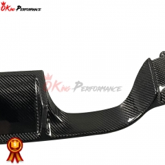 OKING Style Dry Carbon Fiber Rear DIffuser With LED Brake Light For BMW M3 M4 F80 F82 F83 2014-2020