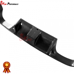 OKING Style Dry Carbon Fiber Rear DIffuser With LED Brake Light For BMW M3 M4 F80 F82 F83 2014-2020