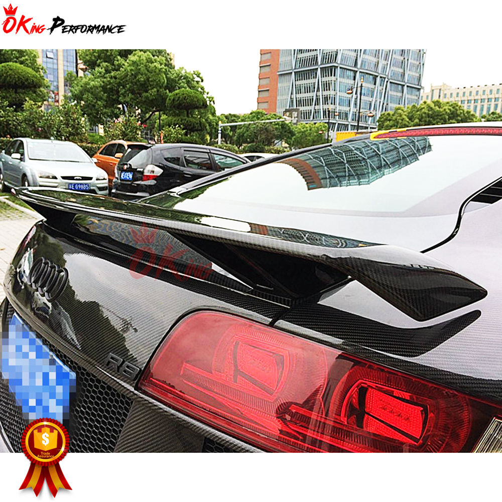 Rieger Style Carbon Fiber (CFRP) GT Wing Rear Spoiler For Audi R8 2008-2015