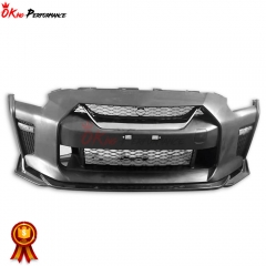2017 Ver. Style PP Front Bumper With Topsecret Style Glass Fiber Front Lip For Nissan R35 GTR 2017-2019