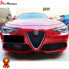 Quadrifoglio Style Carbon Fiber Front Lip For Alfa Romeo Giulia Sport Milano 2016-2023