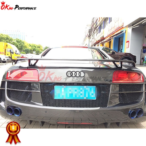 Rieger Style Carbon Fiber (CFRP) GT Wing Rear Spoiler For Audi R8 2008-2015