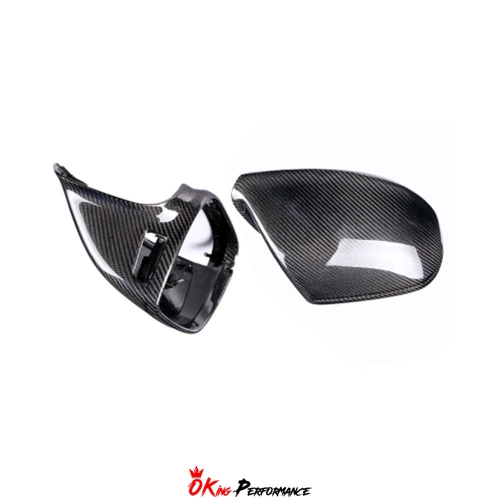 Carbon Fiber (CFRP) Mirror Cover With Lane Assist Replacement For Audi Q5 2010-2017