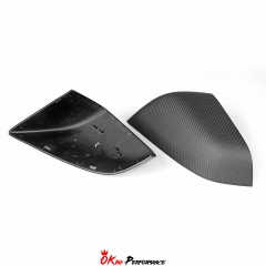 Matte Finish Carbon Fiber (CFRP) +ABS Mirror Cover Replacement For Tesla Model S 2014-2016