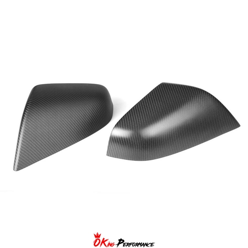 Matte Finish Carbon Fiber (CFRP) +ABS Mirror Cover Replacement For Tesla Model S 2014-2016