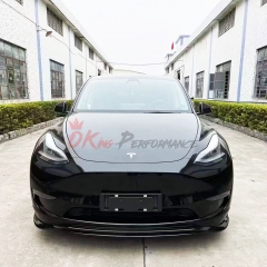 ABS Glossy Black Front Lip For Tesla Model Y 2020-2022