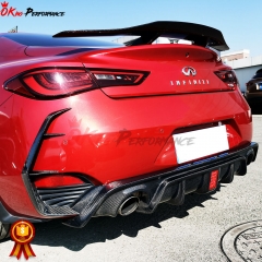 Carbon Fiber (CFRP) Rear Diffuser With LED Light For INFINITI Q60