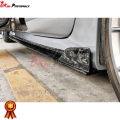 WS Style Dry Forged Carbon Fiber Side Skirt For Audi RS7