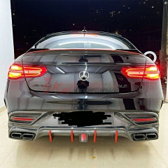 Carbon Fiber (CFRP) Rear Diffuser (with exhaust tips) For Mercedes-Benz GLE 43 Coupe 2016