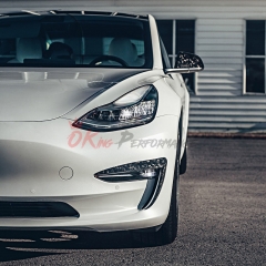 Forged Carbon Fiber Side Mirror Caps (Replacement) For Tesla Model 3