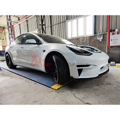 Robot Style Partial Dry Carbon Fiber Body Kit For Tesla Model 3 2016-2019