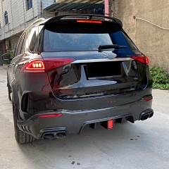 Carbon Fiber (CFRP) Rear Diffuser (With Light with Exhaust Tips) For Mercedes Benz GLE Class 450 2020-Present