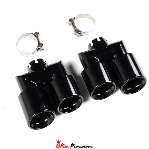 Smoke Black Stainless Steel Exhaust Tips For Land Rover Defender 110 90 L663 2020-Present