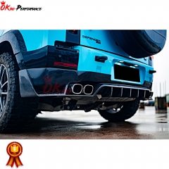 OKing Style Carbon Fiber (CFRP) Rear Diffuser with Exhaust Tips For Land Rover Defender 110 90 L663 2020-Present