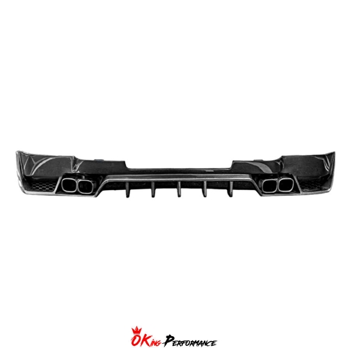 OKing Style Carbon Fiber (CFRP) Rear Diffuser with Exhaust Tips For Land Rover Defender 110 90 L663 2020-Present