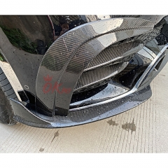 Dry Carbon Fiber Front Bumper Fog Light Cover Canards For Mercedes Benz W167 GLE 450 2020-2023