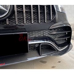 Dry Carbon Fiber Front Bumper Fog Light Cover Canards For Mercedes Benz W167 GLE 450 2020-2023