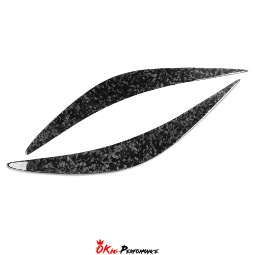 Forged Dry Carbon Fiber Lamp Eyebrow Lid Cover For INFINITI Q50 2013-2024