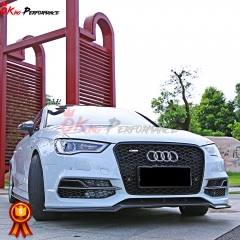 OKing Style Carbon Fiber (CFRP) Front Lip For Audi A3 S3 2014-2016