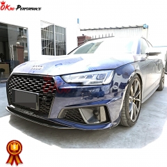 OEM Style Dry Carbon Fiber Front Middle Lip For Audi S4 B10 2018-2020