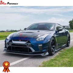 Varis MY19 Style Partial Carbon Fiber Front Bumper For Nissan R35 GTR 2017-2019