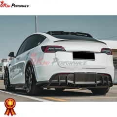 MIW Style Dry Carbon Fiber Rear Diffuser For Tesla Model Y 2020-2021