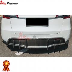 MIW Style Dry Carbon Fiber Rear Diffuser For Tesla Model Y 2020-2021