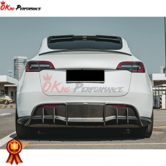 MIW Style Dry Carbon Fiber Trunk Small Spoiler For Tesla Model Y 2020-2021