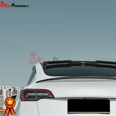 MIW Style Forged Dry Carbon Fiber Roof Spoiler For Tesla Model Y 2020-2021