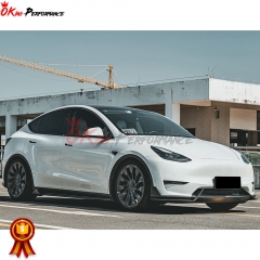 MIW Style Dry Carbon Fiber Front Lip For Tesla Model Y 2020-2021
