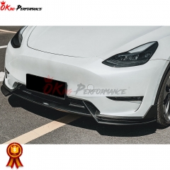 MIW Style Forged Dry Carbon Fiber Front Lip For Tesla Model Y 2020-2021