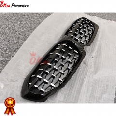 Diamond Style Glossy Black Front Grille For BMW 3 Serises G20 2019-2022