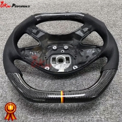 Customize Carbon Fiber Perforated Leather Steering Wheel For Mercedes Benz E-Class W212 2013-2016