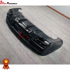 LD Style Carbon Fiber (cfrp )Rear Diffuser With Exhaust Tips For Mercedes Benz GLE Coupe 2018-2022