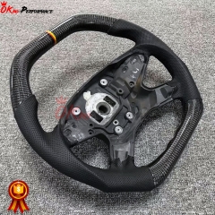 Customize Carbon Fiber Perforated Leather Steering Wheel For Mercedes Benz E-Class W212 2013-2016