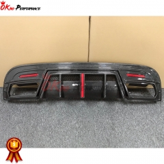 Carbon Fiber (Cfrp) Rear Diffuser With LED For GLA45 X156 2014-2020