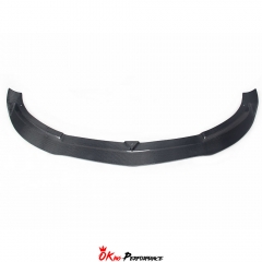 RevoZport Style Carbon Fiber Front Lip For Mercedes-Benz A-class W176 A250 A260 A45 AMG 2013-2015