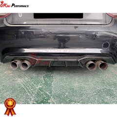 AK Style Carbon Fiber Rear Diffuser With Light For BMW F87 M2 M2C 2016-2019