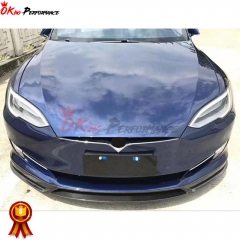R Style Carbon Fiber (CFRP) Front Lip For Tesla Model S 2014-2016