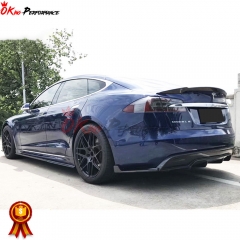 R Style Carbon Fiber (CFRP) Rear Diffuser For Tesla Model S 2014-2016