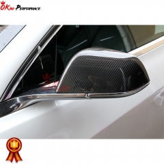 Carbon Fiber (CFRP) Side Mirror Cover Stick On For Tesla Model S 2014-2016